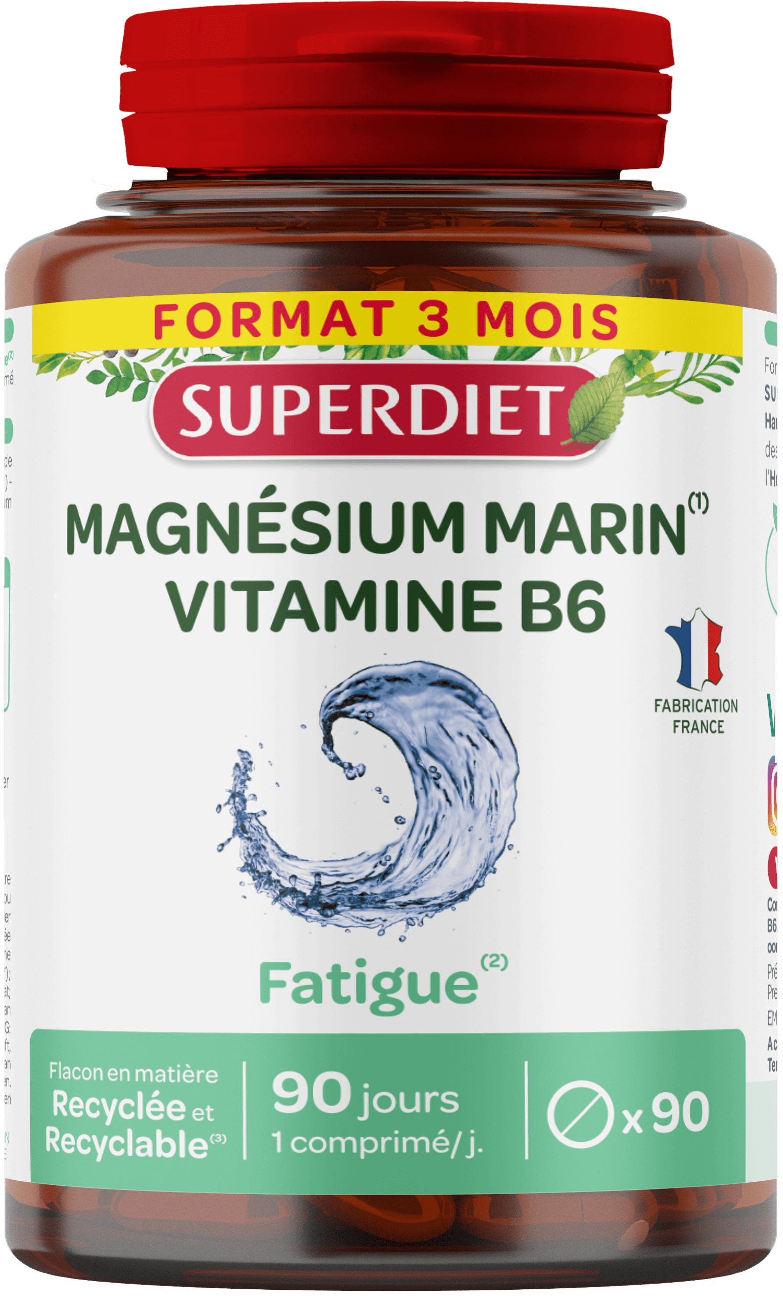 Super Diet Magnesium van zee oorsprong vit B6 90tabl  PL483/341